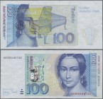 Deutschland - Bank Deutscher Länder + Bundesrepublik Deutschland: 100 DM 1996, Ro.310a mit Abklatsch des Portraits von Clara Schumann auf der Rückseit...