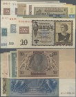 Deutschland - DDR: Klebemarkensatz 1948 von 1 bis 100 Mark, dabei auch die 20 Mark mit Kupon aufgeklebt auf 20 Reichsmark 1939, Ro.330-338 in fast kas...