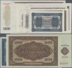 Deutschland - DDR: Banknotensatz DDR 1948 von 50 Pfennig bis 1000 Mark, Ro.339e, 340e, 341e, 342d, 343d, 344d, 345b, 346, 347, alle in kassenfrischer ...