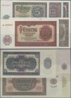 Deutschland - DDR: Banknotensatz 1955 mit 5, 10, 20, 50 und 100 Mark, Ro.349a - 353a, alle in kassenfrischer Erhaltung (5 Werte) ÷ Set with 5 Banknote...