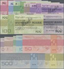 Deutschland - DDR: Kompletter Mustersatz der Forum Außenhandelsgesellschaft m.b.H. von 50 Pfennig bis 500 Mark 1979, alle mit schwarzem Überdruck ”MUS...