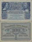 Deutschland - Nebengebiete Deutsches Reich: Darlehenskasse Ost, Posen, 100 Rubel 1916, sehr saubere Note mit leichter senkrechter Mittelfalte und gekr...