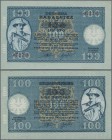 Deutschland - Nebengebiete Deutsches Reich: Sparkasse Laibach 100 Lire 1944, Ro.613 in perfekt kassenfrischer Erhaltung: UNC ÷ SAVINGS BANK OF THE PRO...