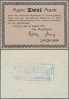 Deutschland - Nebengebiete Deutsches Reich: Danzig - Magistrat der Stadt 2 Mark 1914 mit rückseitigem Stempel ”Ungültig! Sparkasse der Stadt Danzig.”,...
