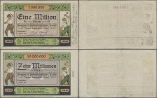Deutschland - Notgeld - Rheinland: Kotthausen, A. Schaafhausen'scher Bankverein, 1 Mio. Mark, 1.9.1923, Eigenscheck, mit faks. Uschr.-Stempel ”Carl Ku...