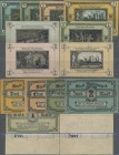 Deutschland - Notgeld - Westfalen: Wattenscheid, Stadt, teils datiert 1.1.1922, vier handgezeichnete Entwürfe zu den Serienscheinen Ausgabe 1921, 1 Sc...