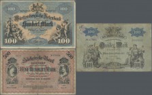Deutschland - Länderscheine: Lot mit 32 Banknoten verschiedener Länderbanken, dabei Badische Bank 100 Mark 1902 Ro.BAD4 (F-), 5 x 100 Mark 1907 Ro.BAD...