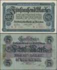 Deutschland - Länderscheine: Kleines Lot mit 13 Banknoten und Notgeld aus Sachsen, dabei 5000, 10.000, 100.000, 5 Millionen und 100 Millionen Mark der...