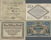 Deutschland - Sonstige: Kleines Lot mit 114 Banknoten deutsches Reich, Länderbanknoten und Notgeld, dabei Böhmen und Mähren 5 Kronen o.D.(1940-45), Re...