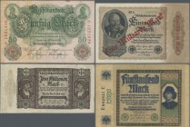Deutschland - Sonstige: Sammelalbum mit mehr als 200 Banknoten Kaiserreich bis Hochinflation ohne Besonderheiten in meist stärker bis stark gebrauchte...