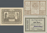 Deutschland - Notgeld: Inflation 1922, Lot von 41 teilweise nicht alltäglichen Notgeldscheinen, partiell in weit überdurchschnittlicher Erhaltung. Ver...
