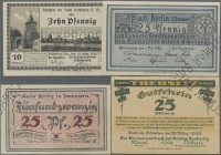 Deutschland - Notgeld: Kleingeld-Musterscheine, 17 Kleingeldscheine von Bodenwerder (4), Friedeberg (3), Körlin (3), Pyritz (2), Recklinghausen (3) un...