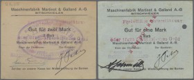 Deutschland - Notgeld - Elsass-Lothringen: Bitschweiler, Oberelsass, Maschinenfabrik Martinot & Galland A.G., 20 Pf. (4), 50 Pf. (4), 1 Mark (9), 2 Ma...
