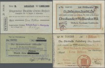 Deutschland - Notgeld - Sachsen: Hochinflation, kleines, aber feines Lot von 43 mittleren bis besseren Scheinen, dabei etliche Firmenscheine und auch ...