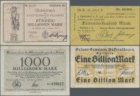 Deutschland - Notgeld - Württemberg: Ehemaliger Händlerposten quer durch alle Perioden von 1914 über KGF-Lager bis 1945, 7 Alben mit ca. 700 nicht nur...