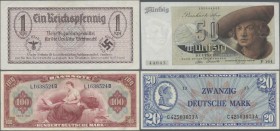 Deutschland: Deutschland mit Nebengebieten, hochwertige Sammlung von ca. 436 Banknoten, dabei enthalten unter anderem 4 x 20 Billionen Mark 1924 Ro.13...