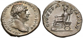 Trajan (98-117 n.e.) Denar, Rzym - DIVVS PATER TRAIAN