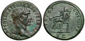 Trajan (98-117 n.e.) Sesterc, Rzym - piękny