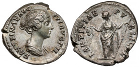 Faustyna II Młodsza (161-175 n.e.) Denar, Rzym - piękny