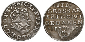 Zygmunt I Stary, Trojak Gdańsk 1540 - P(RIMUS) R4