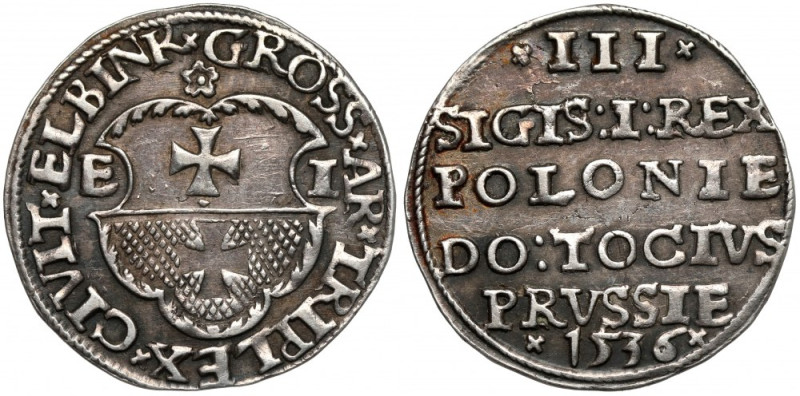 Zygmunt I Stary, Trojak Elbląg 1536 Czasy Zygmunta I Starego to okres reform mon...