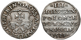 Zygmunt I Stary, Trojak Elbląg 1539 R3
