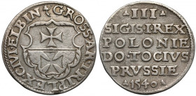 Zygmunt I Stary, Trojak Elbląg 1540 R3