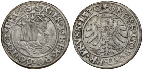 Zygmunt I Stary, Grosz Toruń 1530 - miecz w prawo - B.RZADKI R*