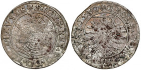 Zygmunt I Stary, Grosz Toruń 1530 - błąd PRVSIE - rzadkość Rom.-
