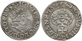 Zygmunt I Stary, Grosz Gdańsk 1538 RR