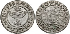Zygmunt I Stary, Szeląg Gdańsk 1539 - piękny