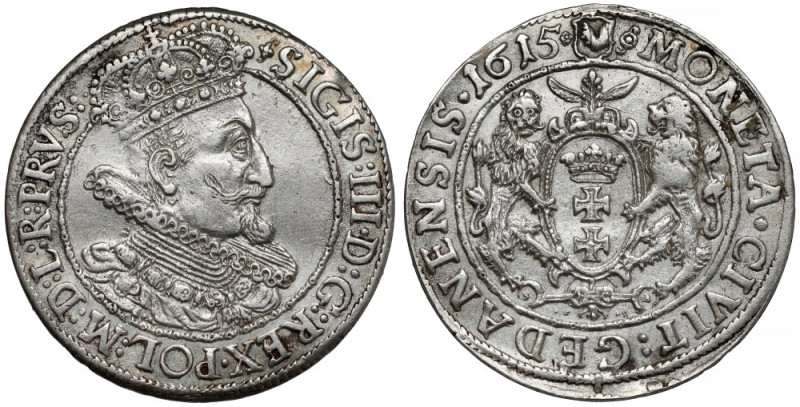 Zygmunt III Waza, Ort Gdańsk 1615 - typ II - Ammon Przedstawiciel II typu ortów ...