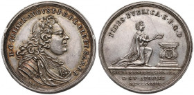 August III Sas, Medal Drezno - przysięga wierności elektorowi saskiemu 1733