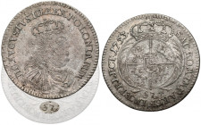 August III Sas, Szóstak Lipsk 1753 - 'Sz' - rzadki R3