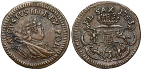 August III Sas, Grosz Gubin 1753 - bez kropek RR