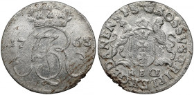 August III Sas, Trojak Gdańsk 1763 REOE
