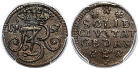 August III Sas, Szeląg Gdańsk 1757