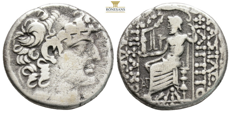 Seleukid Empire, Antiochos VIII Epiphanes AR Tetradrachm. (13.60g, 26.3mm) Antio...