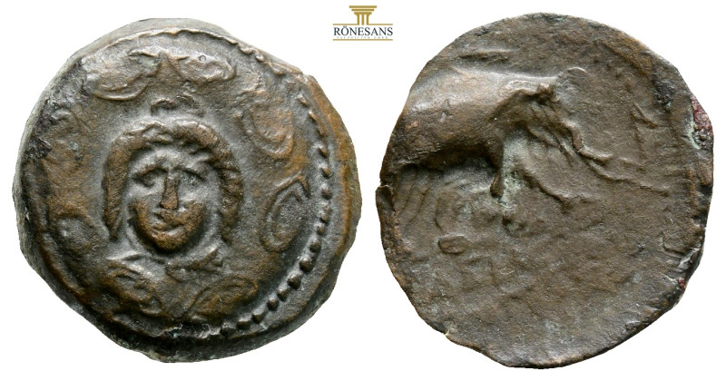 Seleukid Empire, Antiochos III 'the Great' AE (4.80g, 18.8mm) Military mint in C...