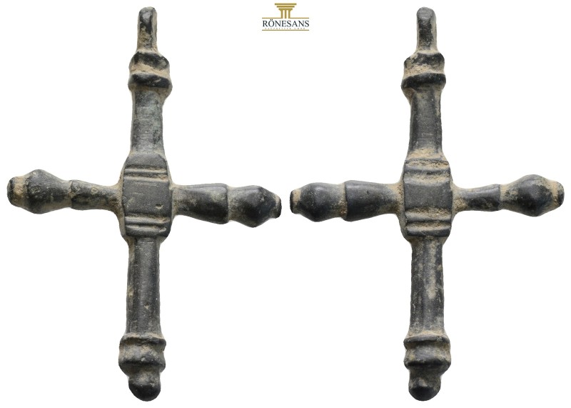 Pendant Cross. Early Byzantine, 6thC-7thC. (435g, 37mm)
Pendant cross; AE; with...