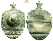 Bronze Early Byzantine belt-buckle 8th century AD. (15.35g, 46.7mm)