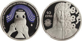 GREECE. Third Greek Republic, 1974-present. 10 Euro 2024 (Silver, 40 mm, 34.10 g, 12 h), commemorating the 20 years from the victorious for Greece Eur...