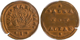 ITALY, Venice. Coinage for Dalmatia and Albania. Circa 1684 and later. Soldo (Copper, 26 mm, 3.4 g, 12 h), time of Ludovico Manin, last Venetian Doge,...