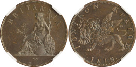 IONIAN ISLANDS, Ionian State, as a British protectorate. 1815-1864. Pattern 1 Obol 1819 (Copper, 28 mm, 9.45 g, 12 h), London mint, struck from dies p...