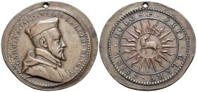 FRANCE. Charles de Guise, Cardinal of Lorraine, 1524-1538-1574. Medal (Bronze, 46 mm, 26.90 g, 12 h), struck, by an anonymous engraver, circa 1580. •C...