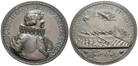 ITALY. Bracciano. Paolo Giordano II Orsini, Duke, 1591-1615-1656. Medal (Bronze, 98 mm, 243.00 g, 12 h), an original cast by Giulio di Grazia (fl. 161...