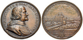 ITALY, Papal States. Rome. Vicenzo Costaguti, Cardinal, 1612-1643-1660. Medal (Bronze, 41 mm, 27.29 g, 12 h), by A. Hamerani, on the start of the cons...