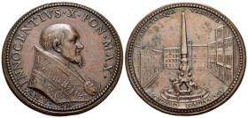 ITALY, Papal States. Rome. Innocent X (Giovanni Battista Pamphilij), 1644-1655. Medal (Bronze, 40 mm, 27.05 g, 12 h), by Gaspare Morone (1603-1669), o...