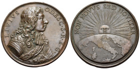 ITALY. Bracciano. Livio Odescalchi, Duke, 1652-1696-1713. Medal (Bronze, 63 mm, 76.36 g, 12 h), a struck medal by G. M.Hamerani (1649-1705), 1689. LIV...