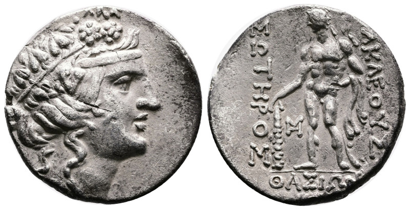 Islands off Thasos, circa 100-75 BC. Silver Tetradrachm ( 30 mm, 16.06 g). Wreat...